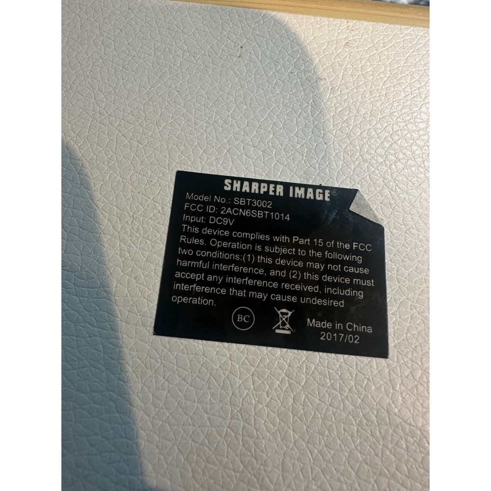 Sharper Image Vtg inspire Bluetooth Speaker Wood White Retro Mid Century Modern - Picture 8 of 8